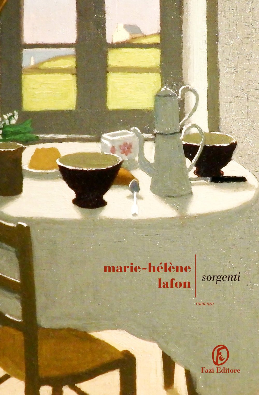 Copertina del romanzo Sorgenti di Marie-Hélène Lafon pubblicato da Fazi